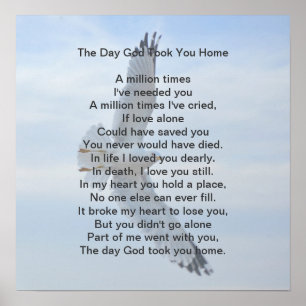 Poster Le Jour où Dieu t'a ramené chez toi