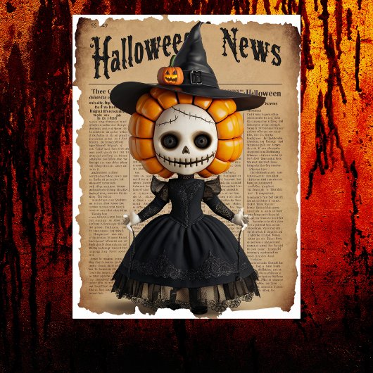 Poster Le journal Casquette Halloween de la sorcière Vood