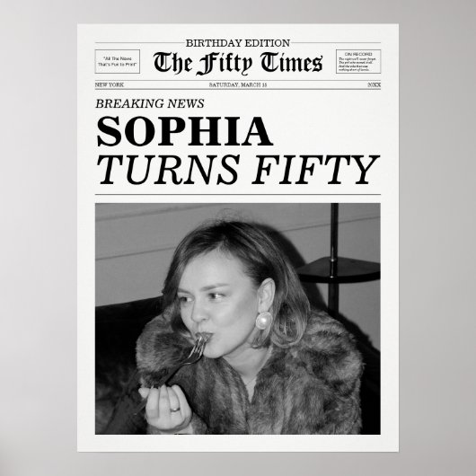 Poster Le journal Fifty Times 50e anniversaire (Devant)