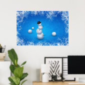 Poster Le joyeux bonhomme de neige (Bureau à domicile)