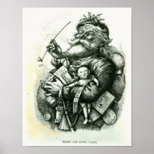 Poster Le joyeux vieux père noël