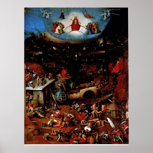 Poster Le jugement Dernier de Hieronymous Bosch (Devant)