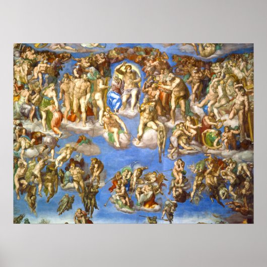 Poster Le jugement Dernier de Michel-Ange (Devant)