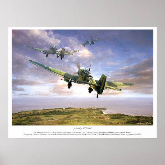 Poster Le Junkers Ju 87 " Stuka " (Devant)
