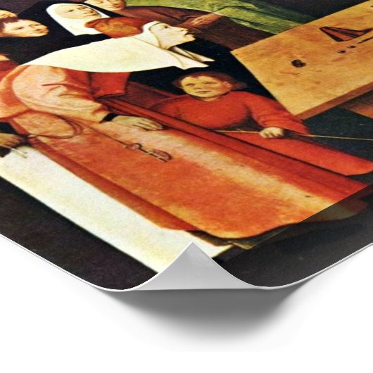 Poster Le juré. Par Hieronymus Bosch (Coin)