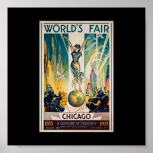 Poster Le Juste-Siècle du monde d'Affiche-Chicago du