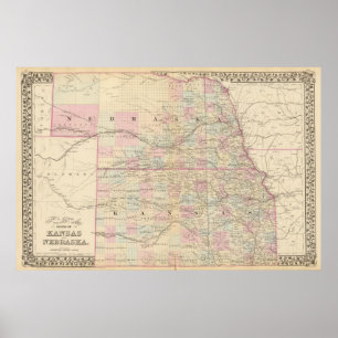 Poster Le Kansas, Nébraska
