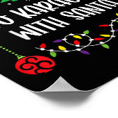 Poster Le Karaoké Avec Père Noël Drôle Noël (Coin)