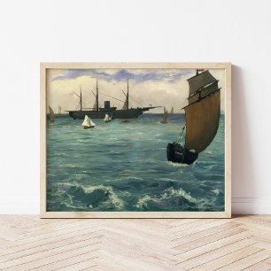 Poster Le Kearsarge à Boulogne   Édouard Manet