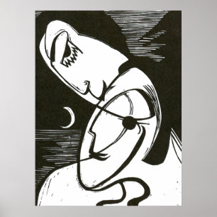 Poster Le Kiss By Moonlight et Ocean