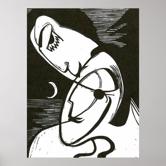 Poster Le Kiss By Moonlight et Ocean (Devant)
