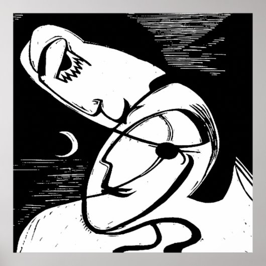 Poster Le Kiss By Moonlight et Ocean (Devant)