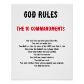 POSTER LE KJV DES DIX COMMANDEMENTS (Devant)
