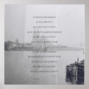 Poster Le Kölsche Loi Fondamentale - Kölsch - Cologne -