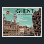 Poster Le Korenmarkt - Gand<br><div class="desc">Le Korenmarkt dans le centre historique de Gand,  Belgique</div>