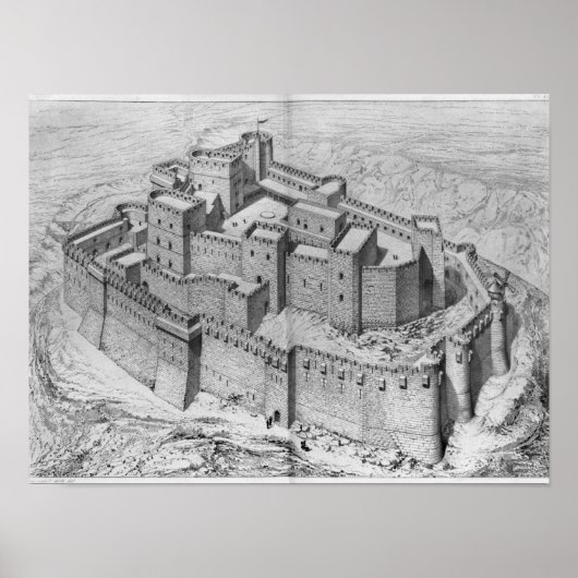 Poster Le Krak des Chevaliers, reconstruction (Devant)