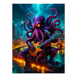 Poster Le Kraken Monstre Rockstar