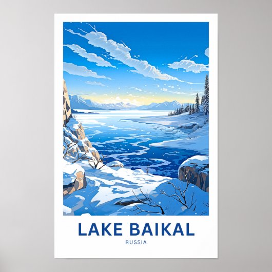 Poster Le lac Baïkal Russie Imprimer (Devant)