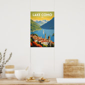 Poster Le lac de Côme (Cuisine)