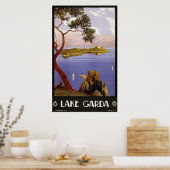 Poster Le lac de Garde (Cuisine)