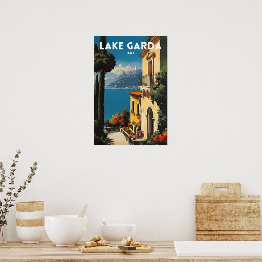 Poster Le lac de Garde (Cuisine)
