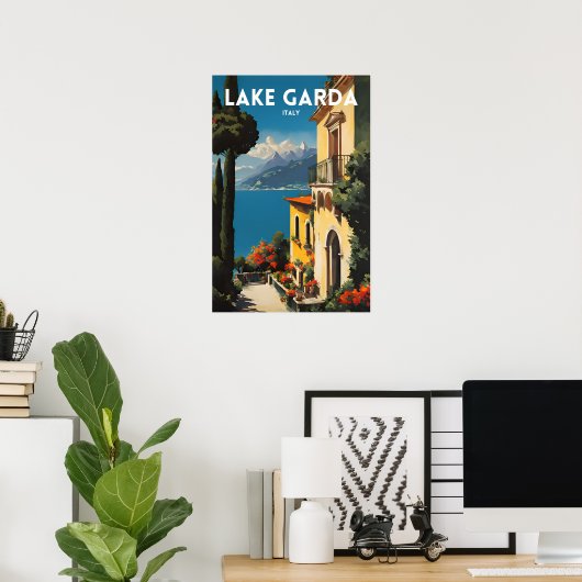 Poster Le lac de Garde (Bureau à domicile)