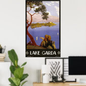 Poster Le lac de Garde (Bureau à domicile)