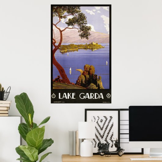 Poster Le lac de Garde (Bureau à domicile)