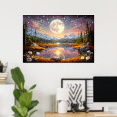 Poster Le Lac de Rêve Enchanté (Bureau à domicile)