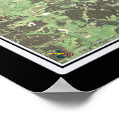 Poster Le Lac Des Ozarks Missouri Carte De L'Affiche Sate (Coin)