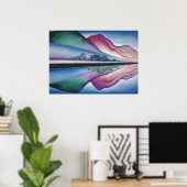 Poster Le lac George Réflexion par Georgia O'Keeffe (Bureau à domicile)