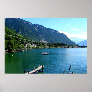 Poster Le lac Léman en été