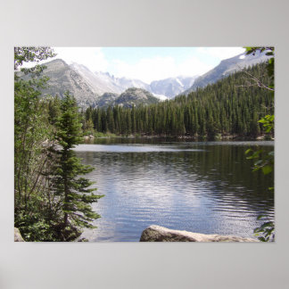 Poster Le lac Mountain au parc national Rocky Mountain