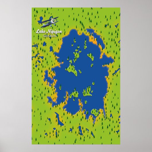 Poster Le lac Nipigon (Devant)