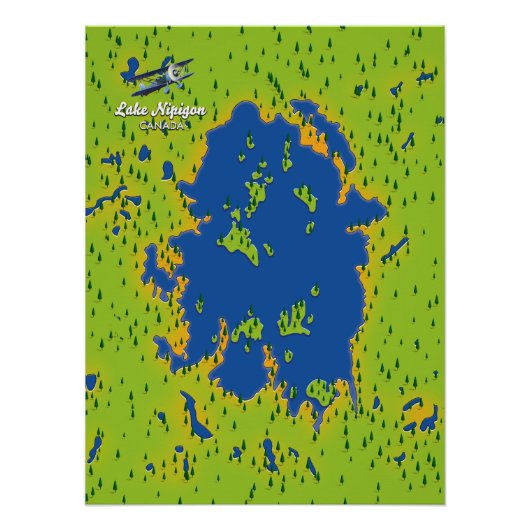 Poster Le lac Nipigon (Devant)