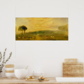 Poster Le lac, Petworth : Coucher de soleil, Combats des (Cuisine)