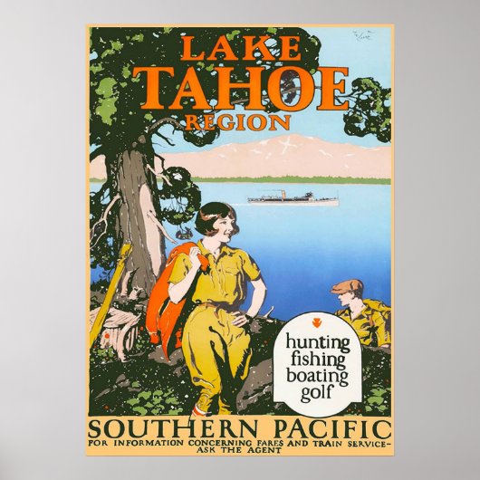 POSTER LE LAC TAHOE (Devant)