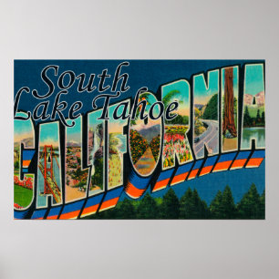 Poster Le lac Tahoe du sud, la Californie