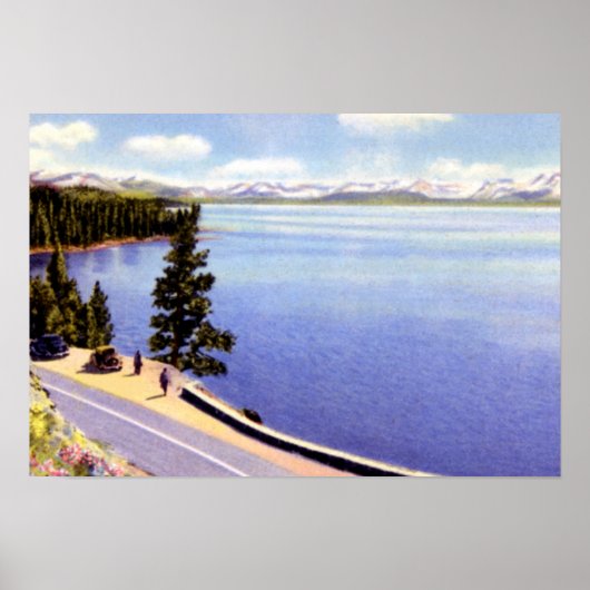 Poster Le lac Tahoe en Californie (Devant)