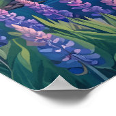 Poster Le lac Tekapo et Lupins (Coin)