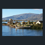 Poster Le lac Titicaca, île flottante<br><div class="desc">Photo du lac Titicaca,  île flottante en Amérique du Sud</div>