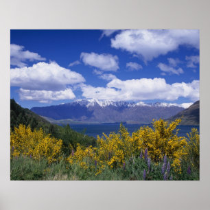 Poster Le lac Wakatipu et les Remarkables, Queenstown,