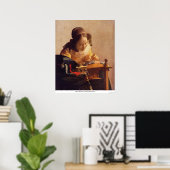 Poster Le Lacemaker par Johannes Vermeer (Bureau à domicile)
