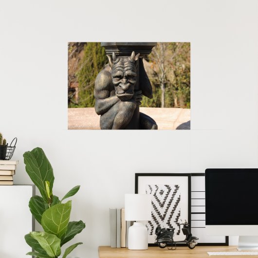 Poster le lampadaire gargoyle devant le beast casle (Bureau à domicile)