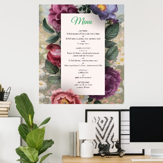 Poster Le langage des fleurs (Bureau à domicile)