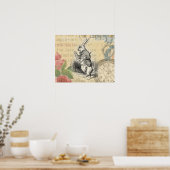 Poster Le lapin blanc Alice au pays des merveilles (Cuisine)