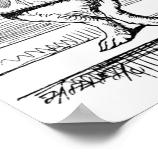 Poster Le lapin blanc comme héraut (Coin)