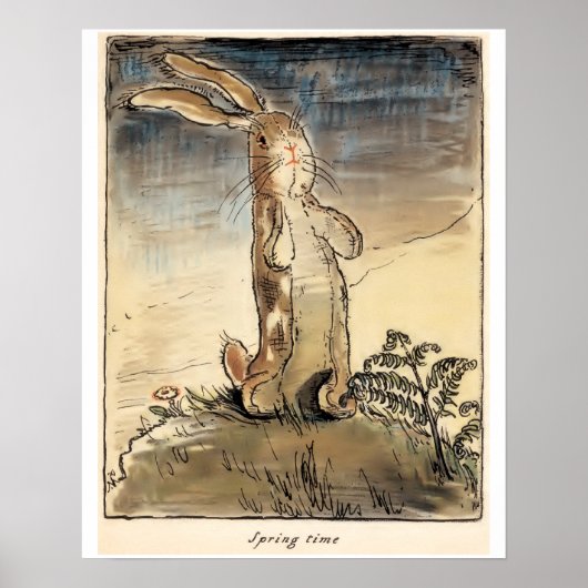 Poster Le lapin de velours, Printemps (Devant)
