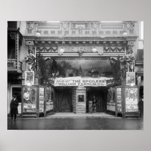 Poster Le Leader Theater, 1921. Photo vintage