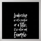 Poster le leadership est un exemple (Devant)